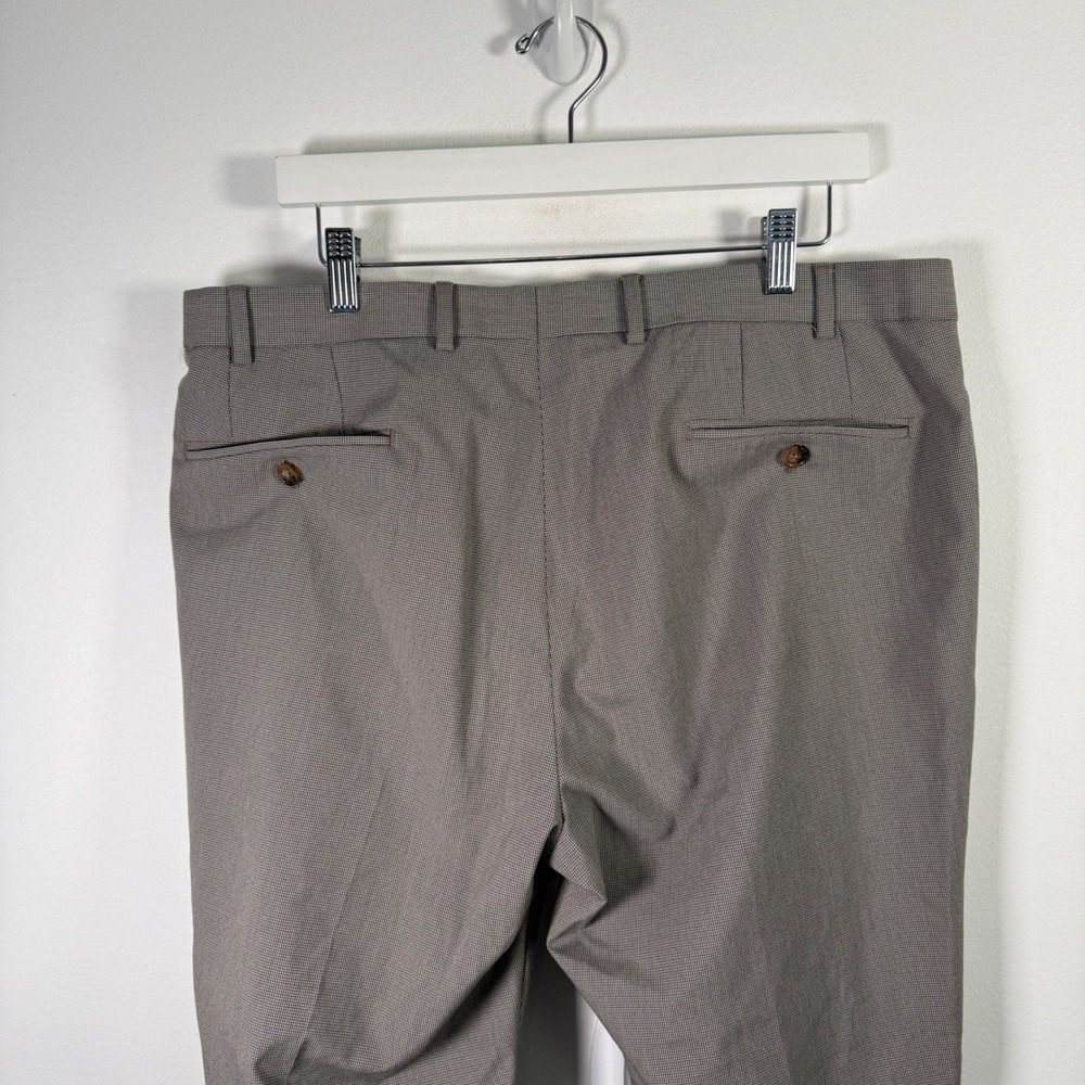 Lauren Ralph Lauren Dress Pants Trousers Grey Micro Check Office Mens 36W x 30L - Picture 5 of 10